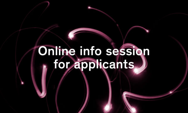 Online info sessions for applicants